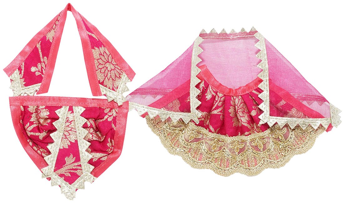 Laxmi Ganesh Rani Embroidery Lace Work Dress