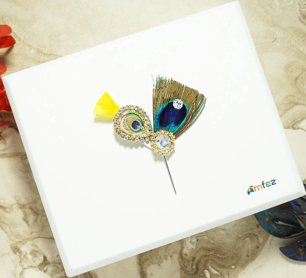 Designer Multi Peacock Feather Work Kalangi