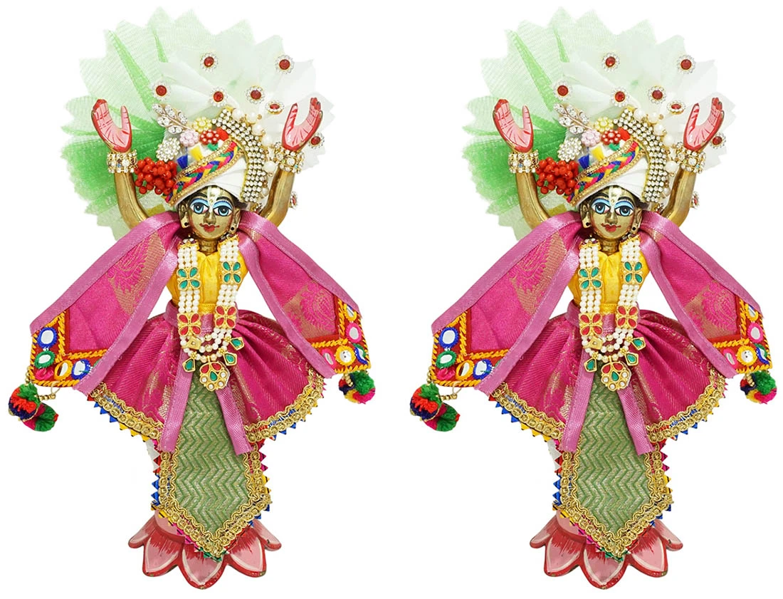 Gaur Nitai Multi Pom Pom Lace Work Designer Dress