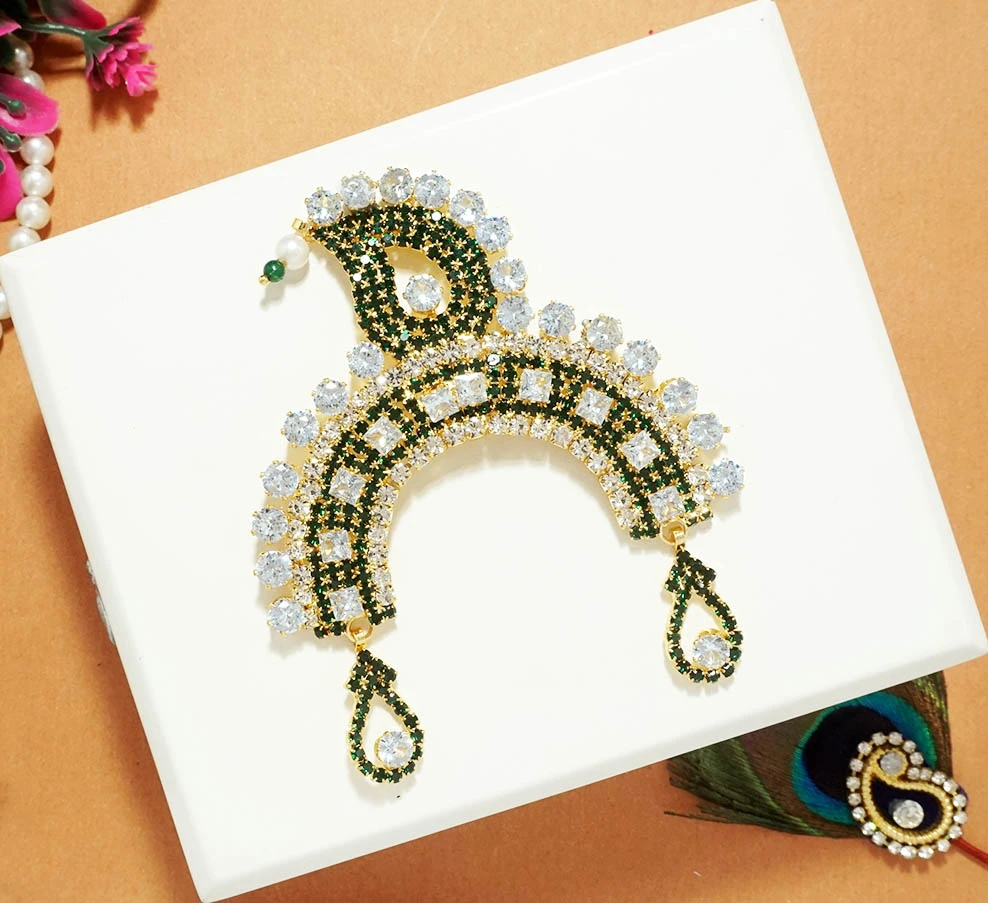 Green Heavy Stone Work Chandrika ( X-Large )