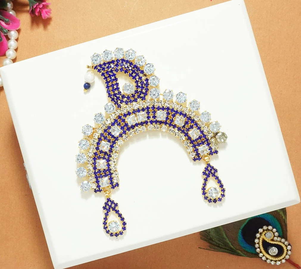 Blue Heavy Stone Work Chandrika ( X-Large )