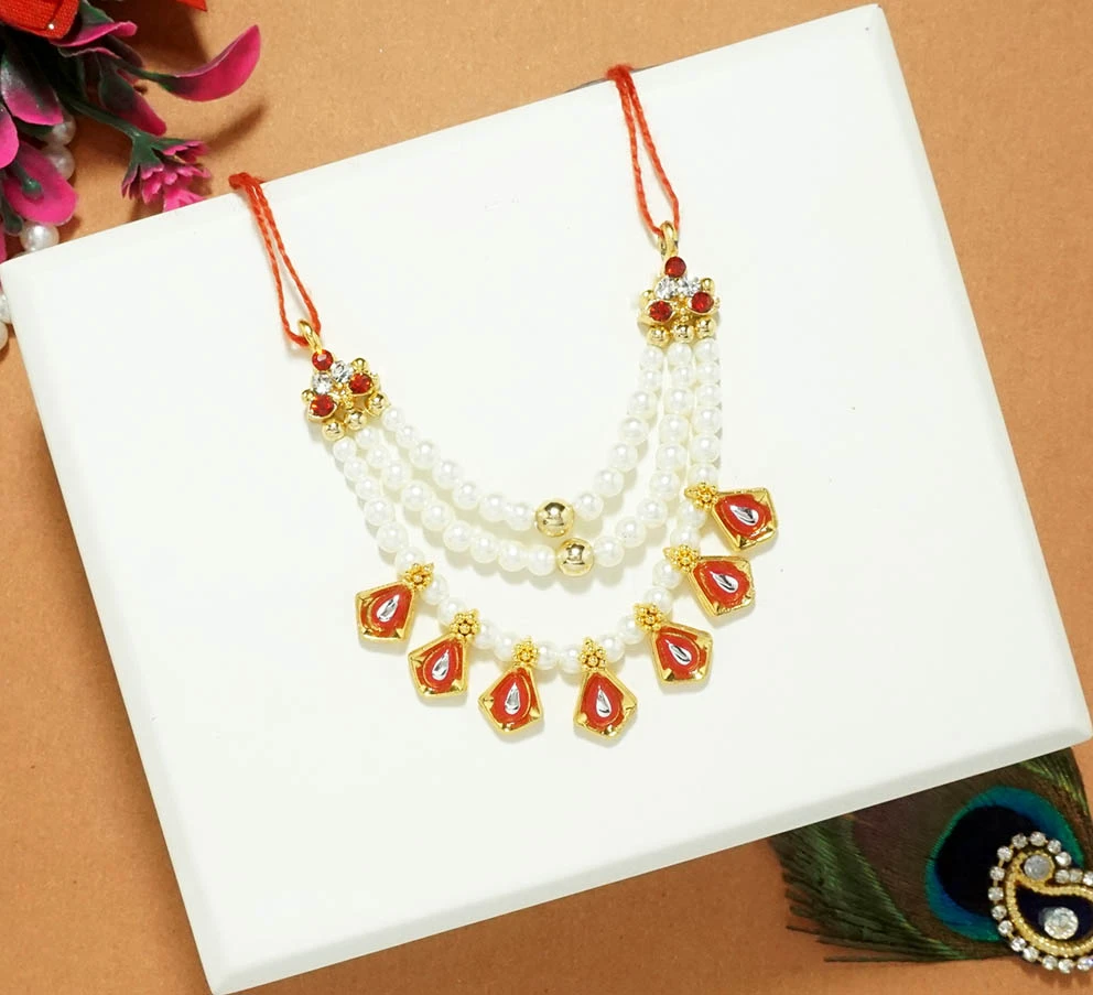 Pink Stone Pearl Beads Mala / Necklace