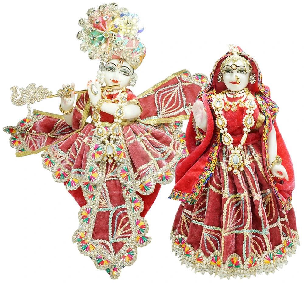 Amfez Radha Krishna Gajri Embroidery Lace Shaneel Dress