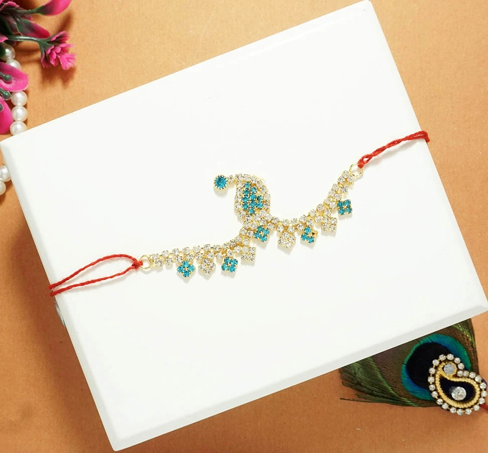 Golden Green Stone Work Chandrika ( 2 & 2.5 Inch )