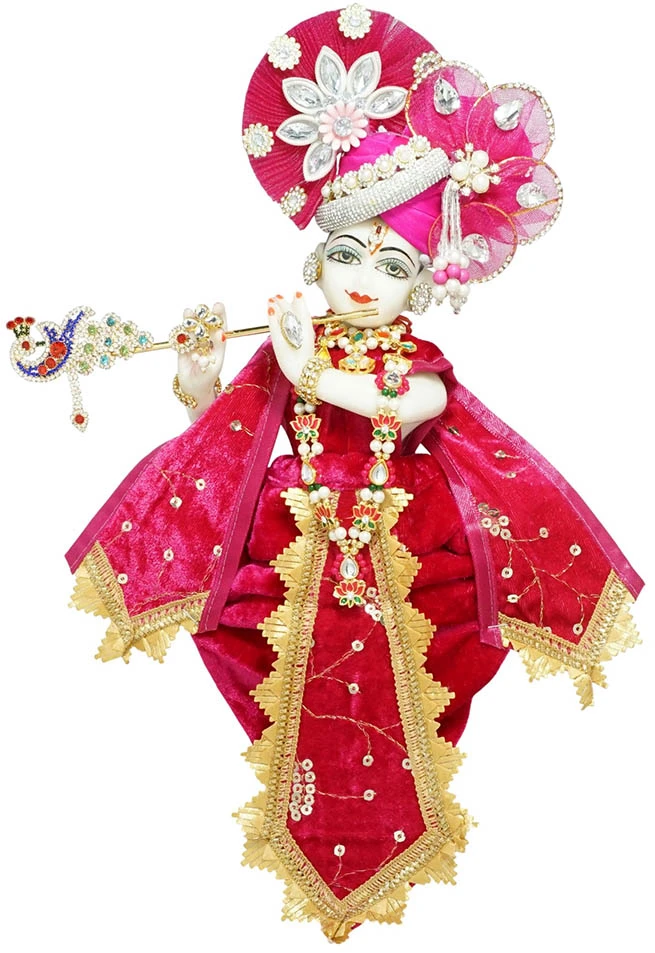 Amfez Krishna Ji Rani Embroidery Lace Shaneel Dress