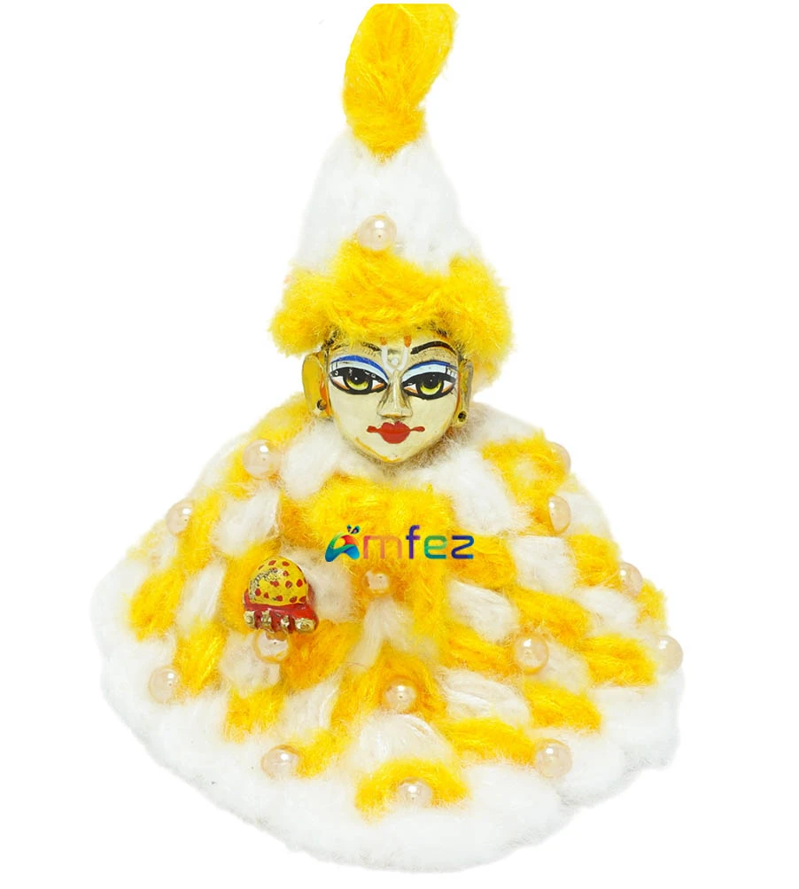 Premium Laddu Gopal Woolen Poncho Dress With Cap ( Pack of 3 )