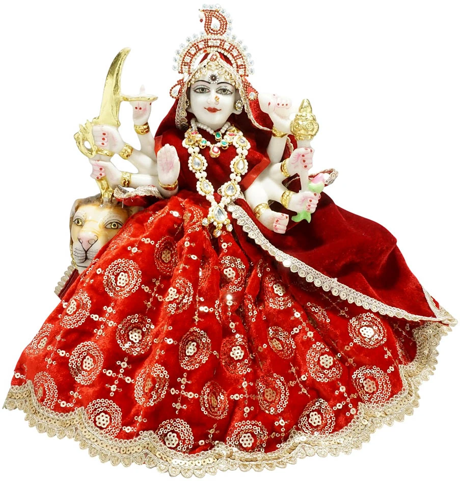 Amfez Durga Ji Red Embroidery Lace Shaneel Dress