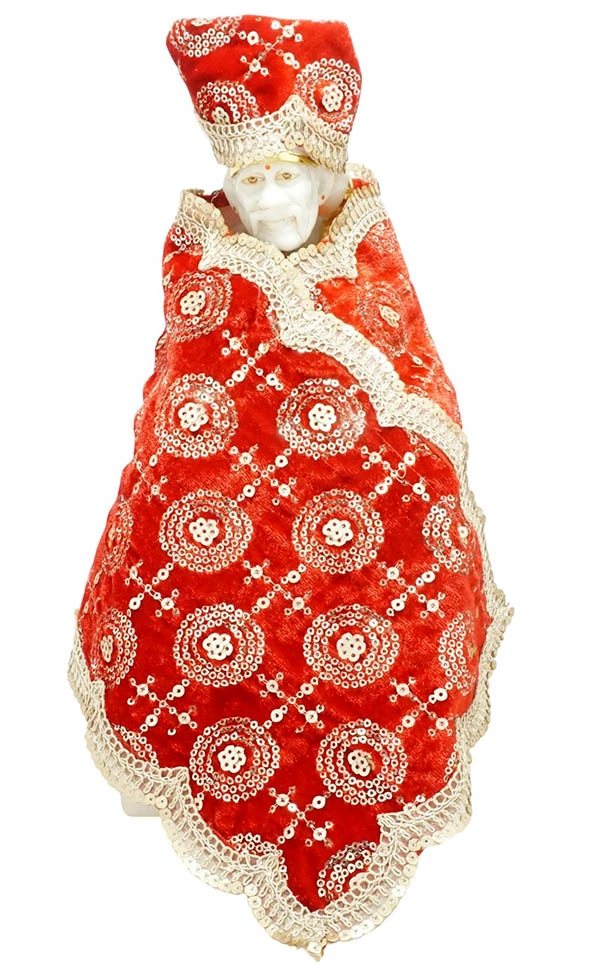 Amfez Sai Baba Red Embroidery Lace Shaneel Dress