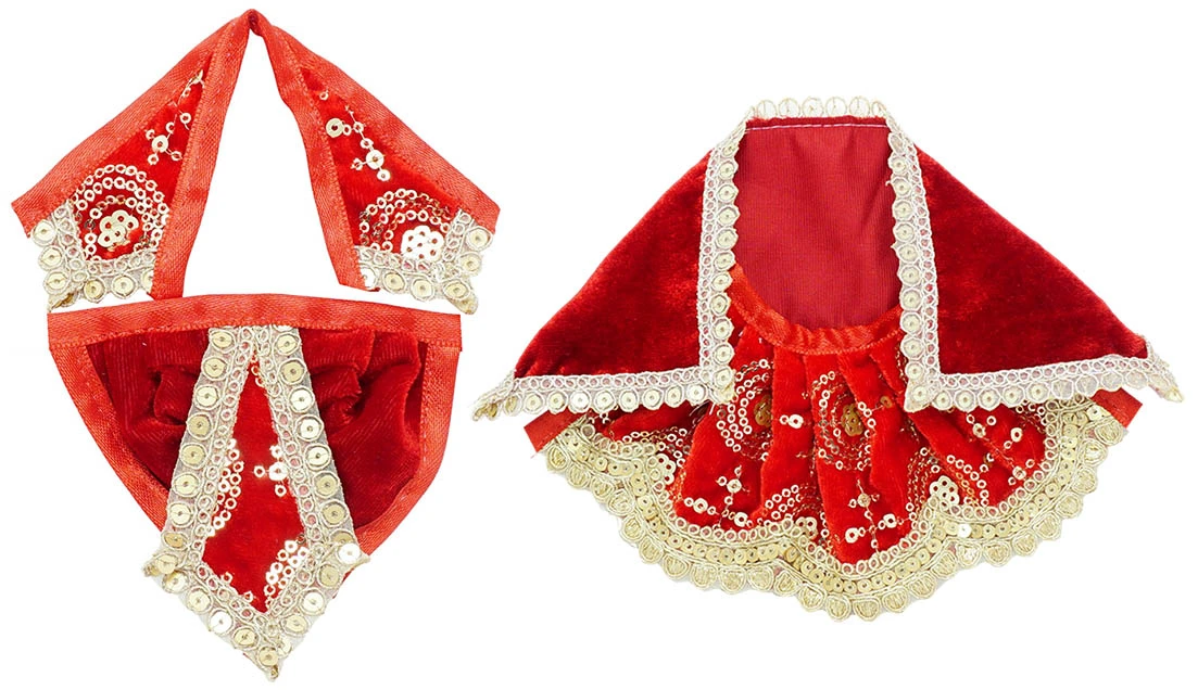 Amfez Laxmi Ganesh Red Embroidery Lace Shaneel Dress