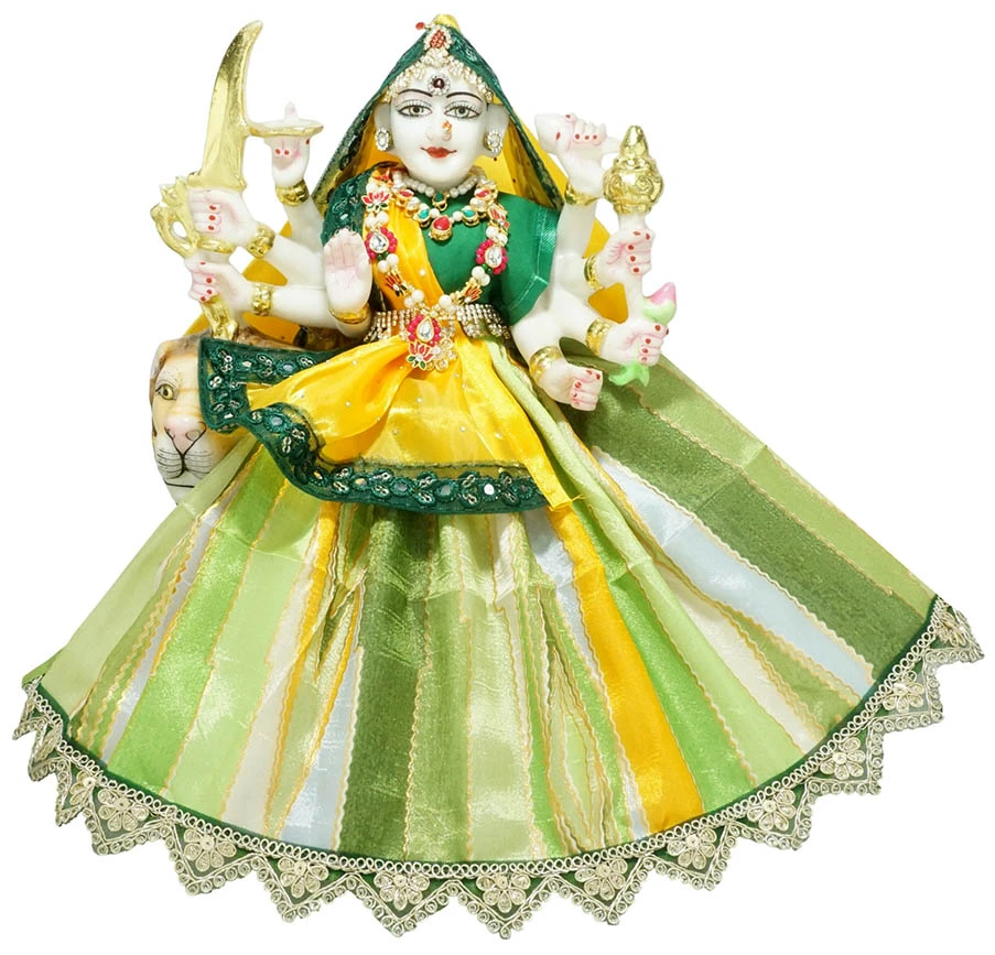 Amfez Durga Ji Multi Embroidery Lace Dress