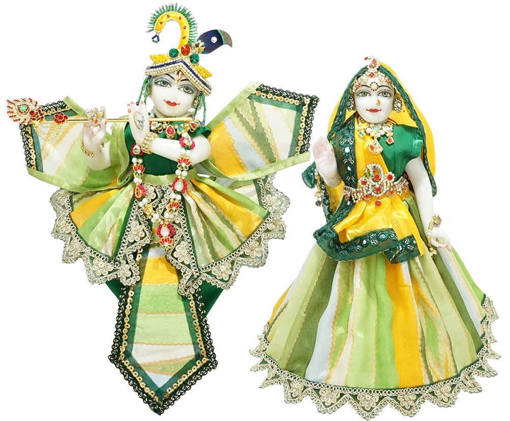 Amfez Radha Krishna Multi Embroidery Lace Dress