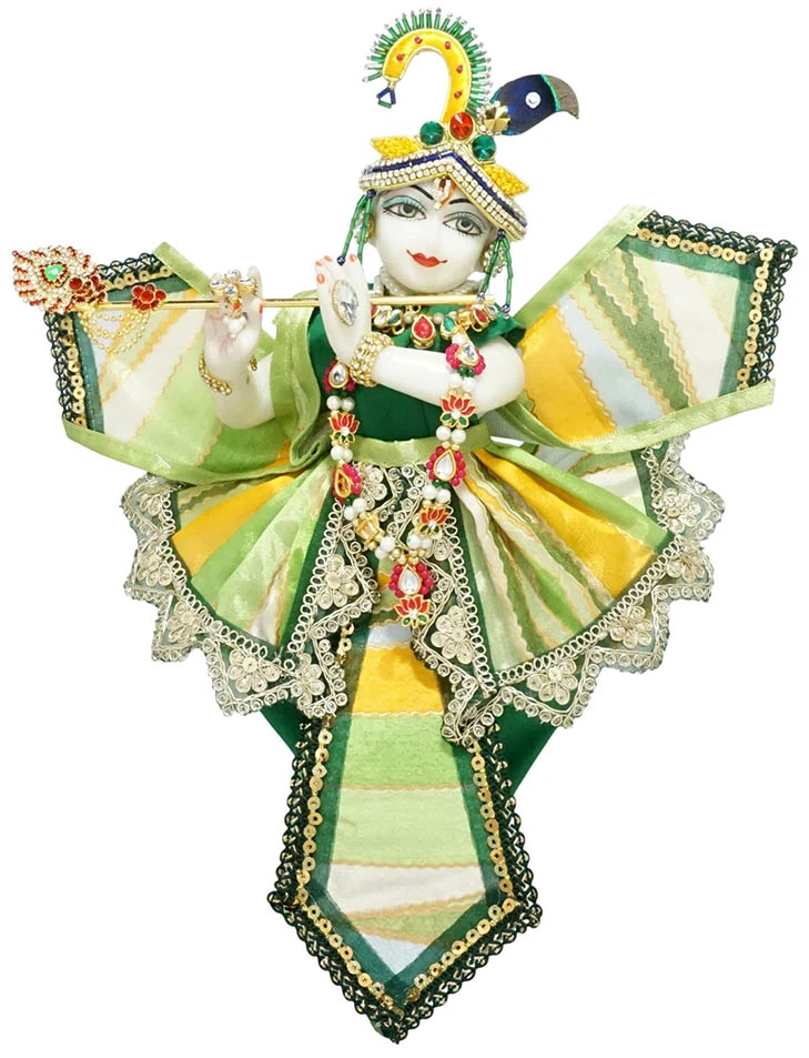 Amfez Krishna Ji Multi Embroidery Lace Dress