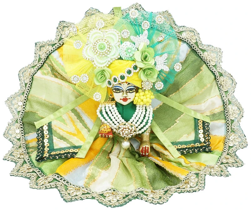 Amfez Laddu Gopal Multi Embroidery Lace Dress