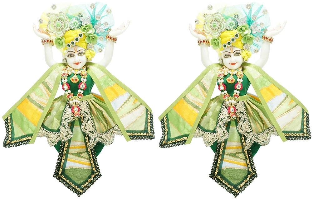 Amfez Gaur Nitai Multi Embroidery Lace Dress