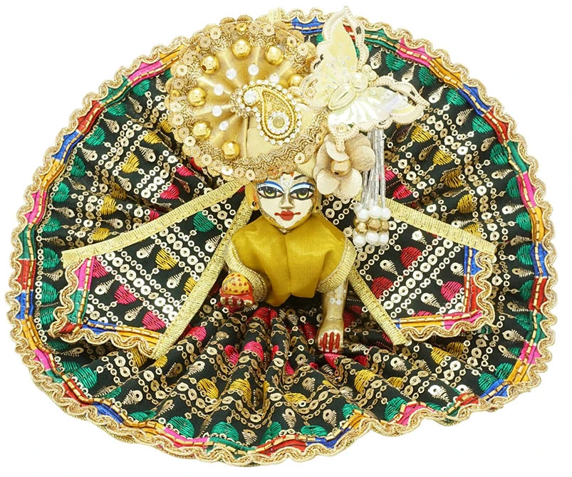 Amfez Laddu Gopal Multi Embroidery Lace Dress