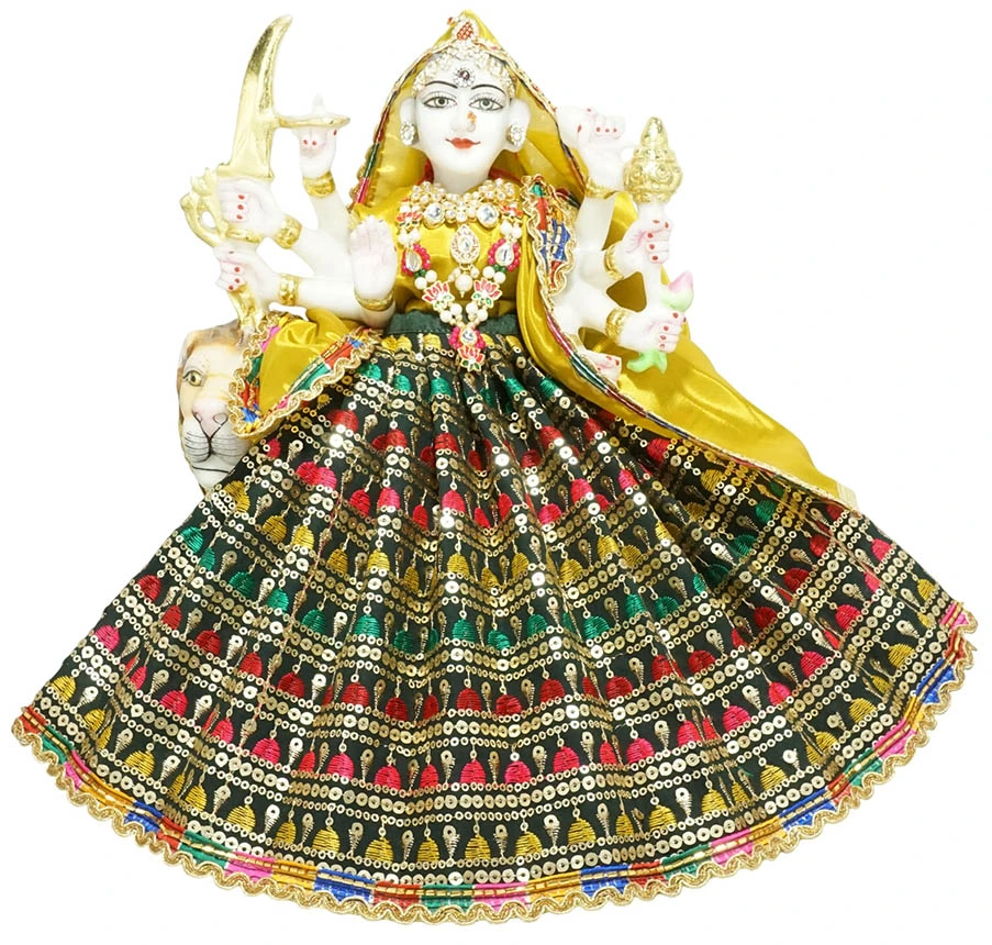 Amfez Durga Ji Multi Embroidery Lace Dress