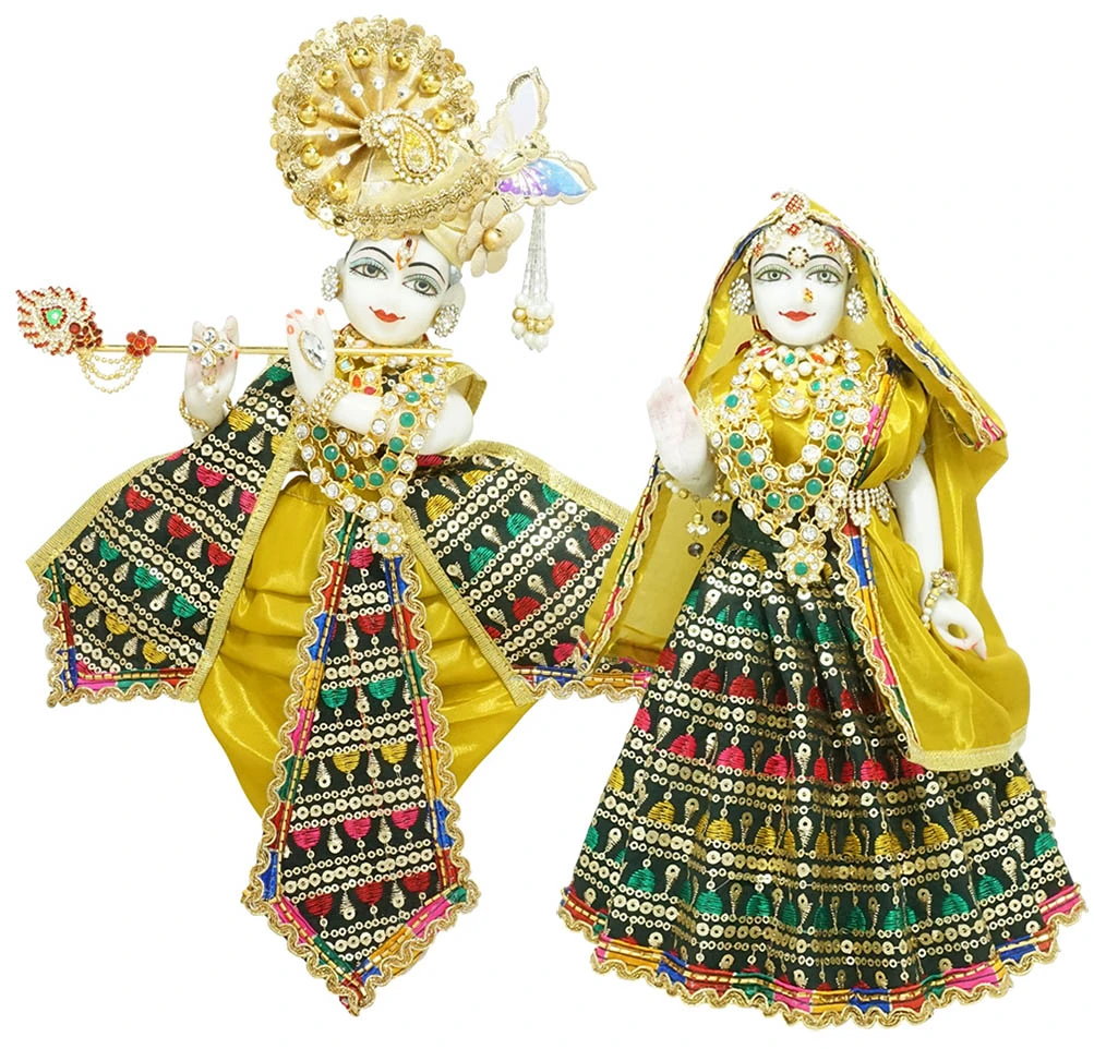 Amfez Radha Krishna Multi Embroidery Lace Dress