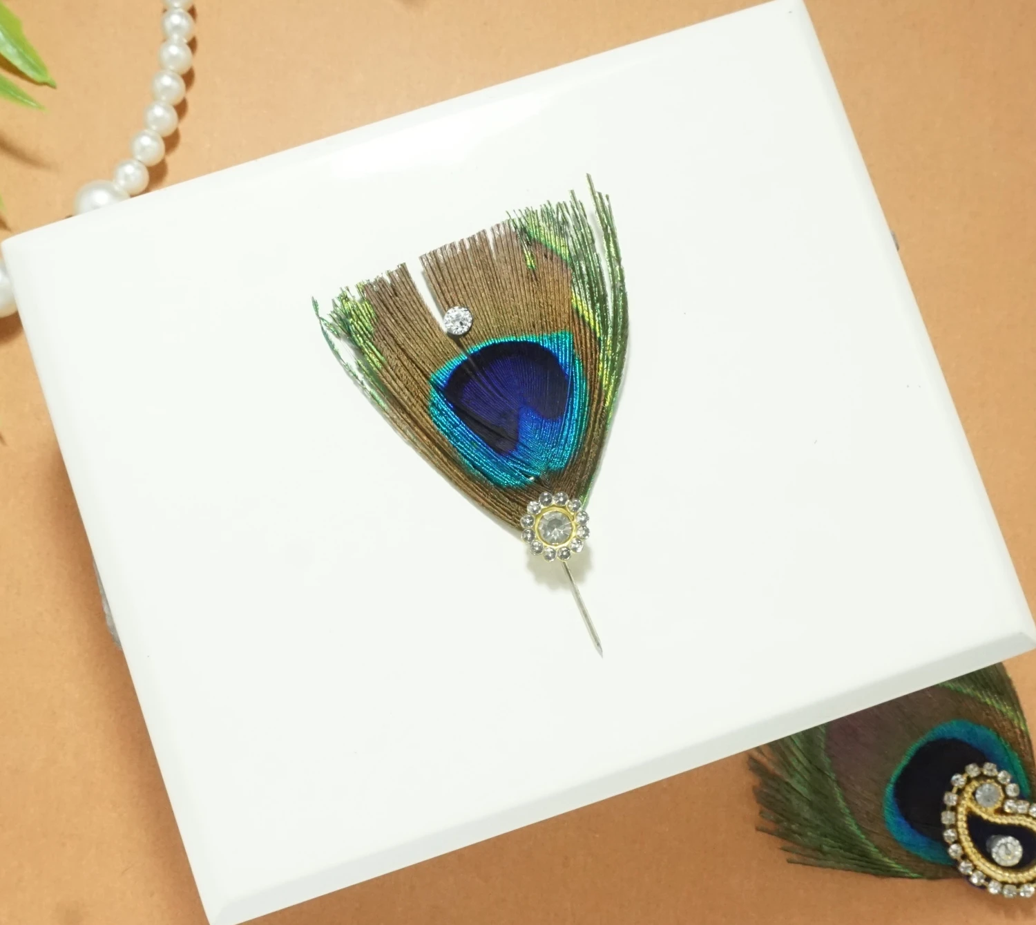 Laddu Gopal Golden Beads Work Mor Pankhi Kalangi