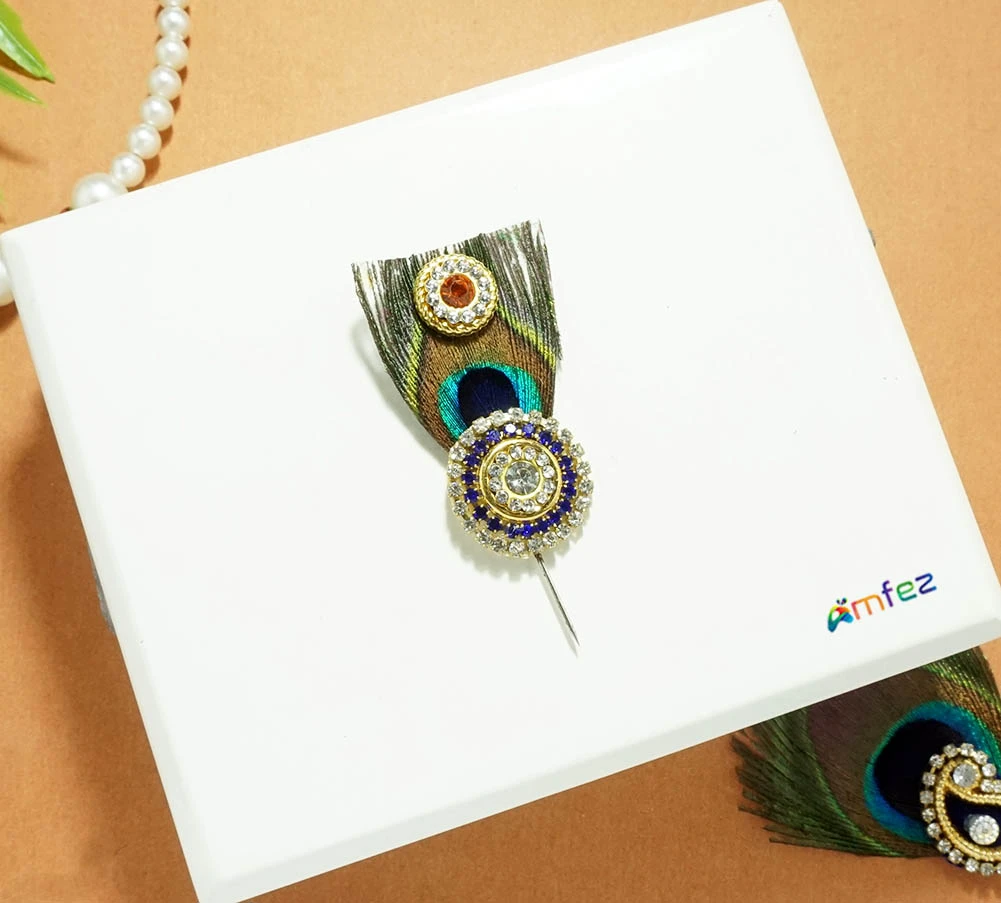 Laddu Gopal Stone Pearl Beads Work Mor Pankhi Kalangi