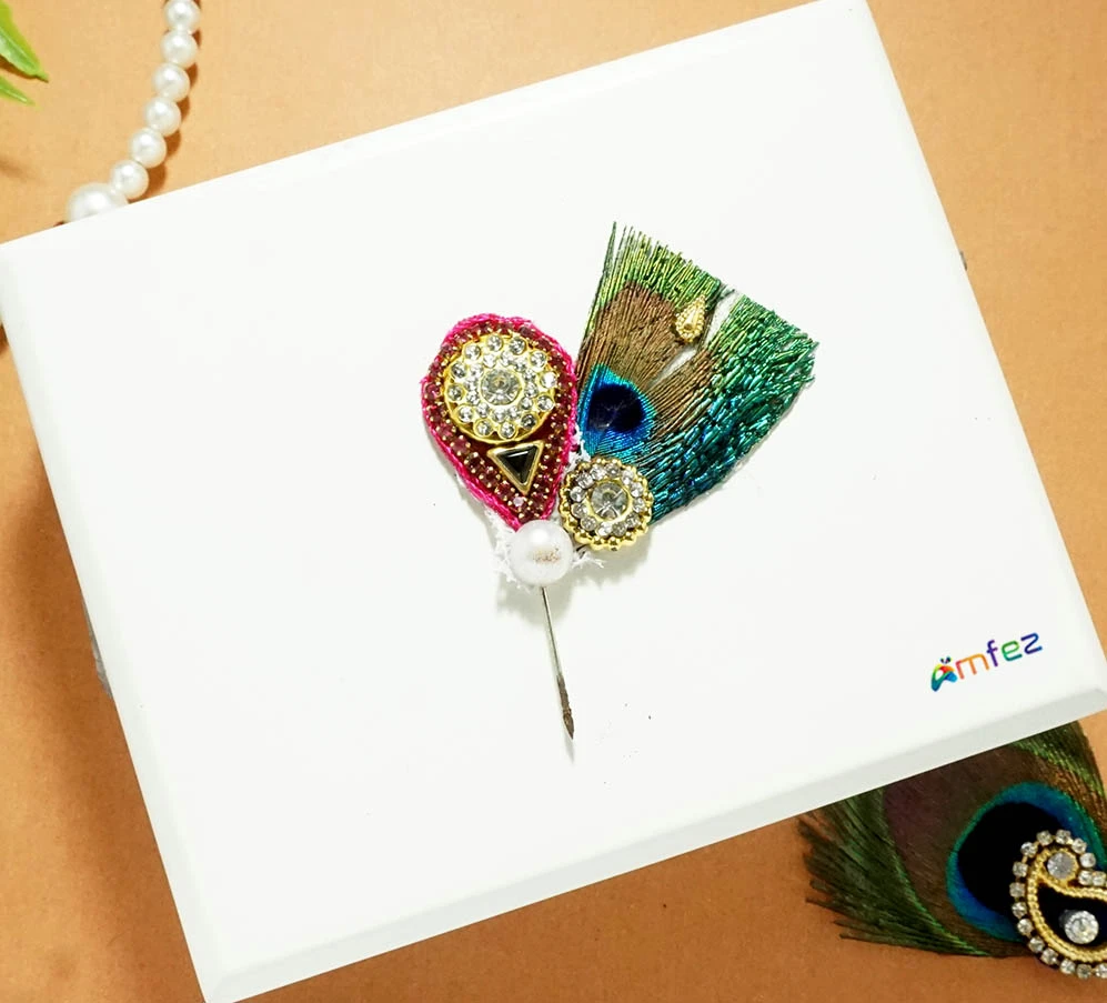 Beautiful White Stone Beads Kalangi ( 2 Inch )