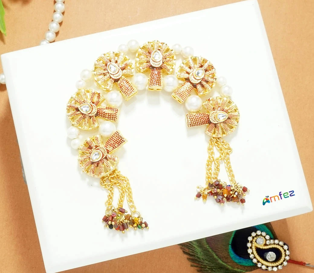 Designer Meena Kundan Stone Work Chandrika (Large)