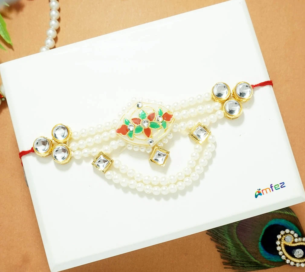 Designer Meenakari Stone Pearl Beads Work Belt