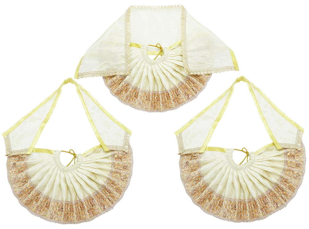 Amfez Jagannath Ji Golden Embroidery Lace Dress