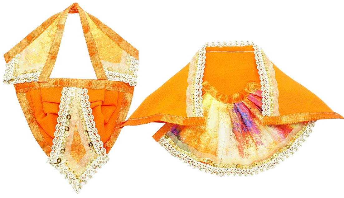 Amfez Laxmi Ganesh Ji Multi Printed Embroidery Lace Work Holi Dress