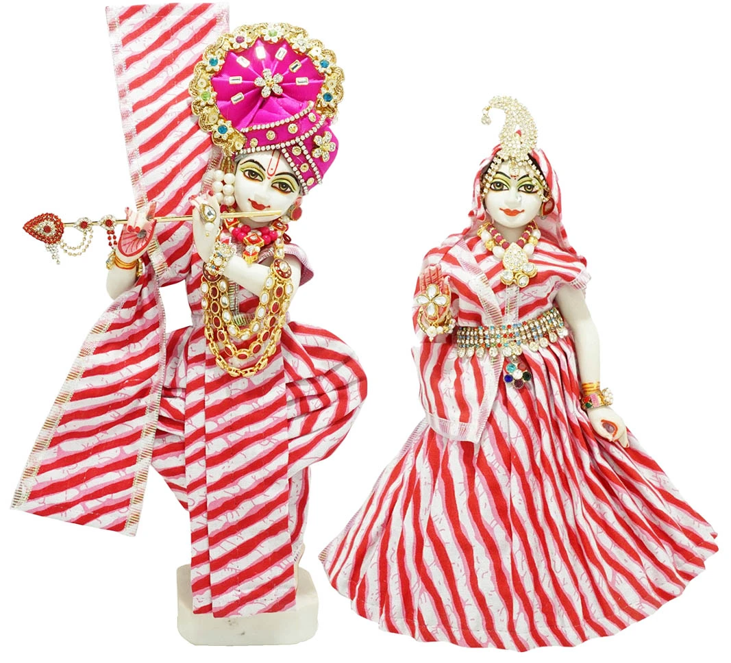 Radha Krishna Red Printed Cotton Summer Dress