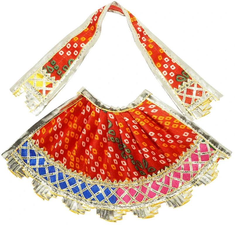 Amfez Red Gota Lace Work Lehnga Patka