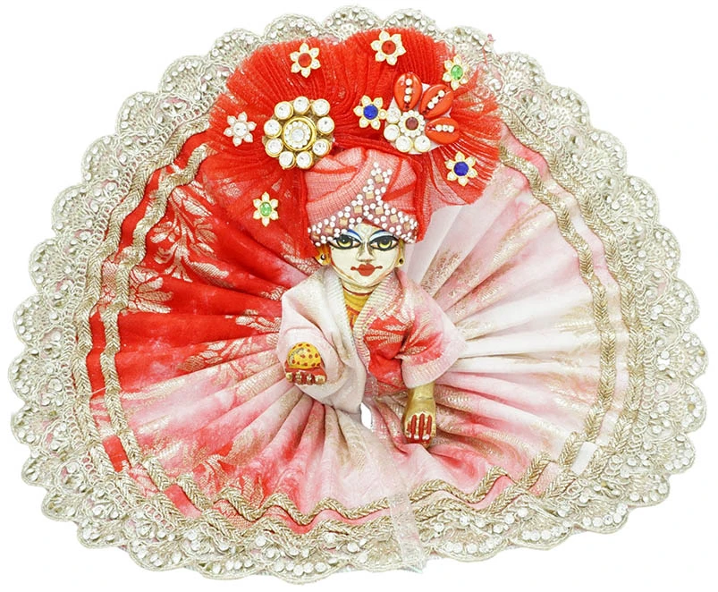 Amfez Red Printes Sparkling Stone Lace Work Dress