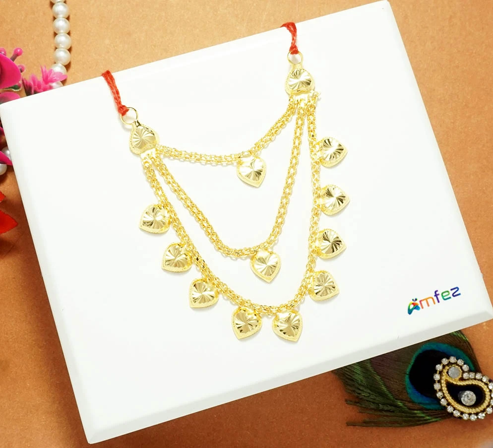 Beautiful Gold Plated Work Heavy Necklace ( 3 Inch )