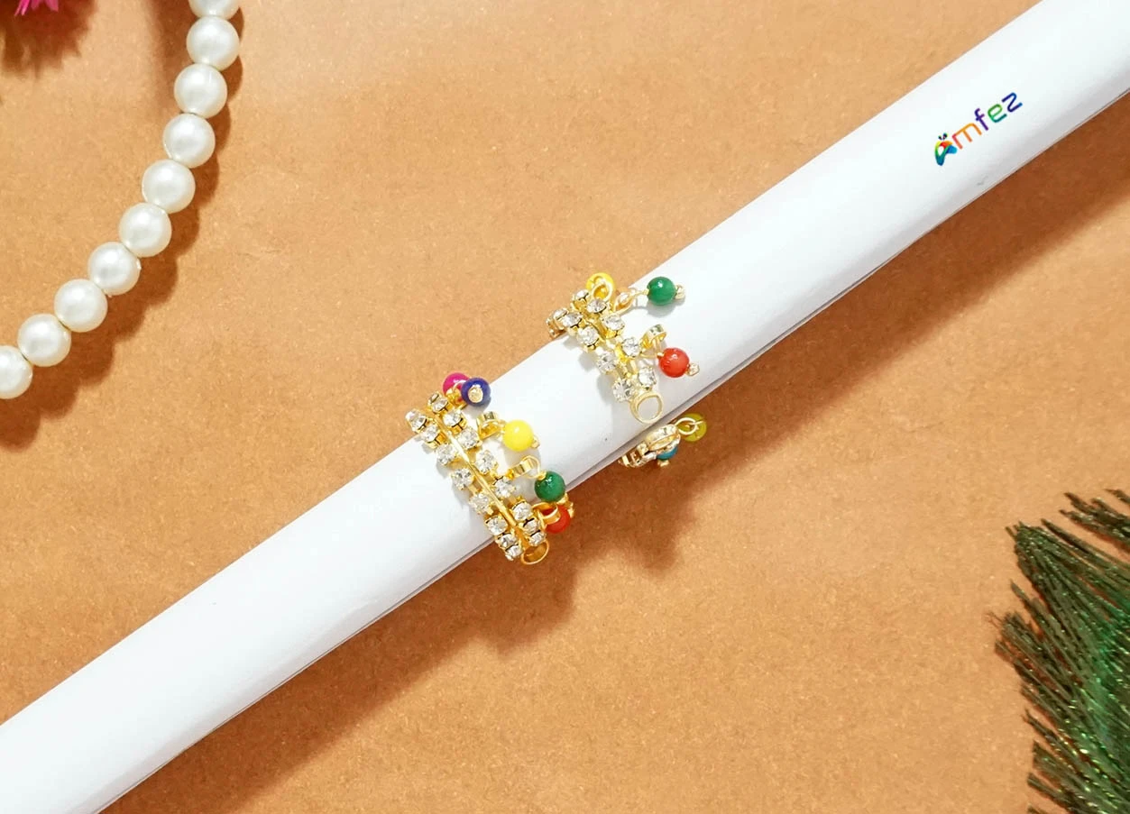 Multi Stone Pearl Beads Work Anklets/Bracelets