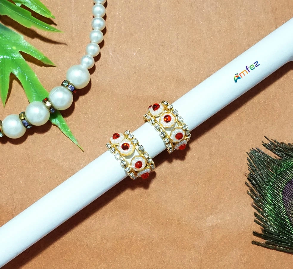 Red Stone Pearl Beads Work Bracelets