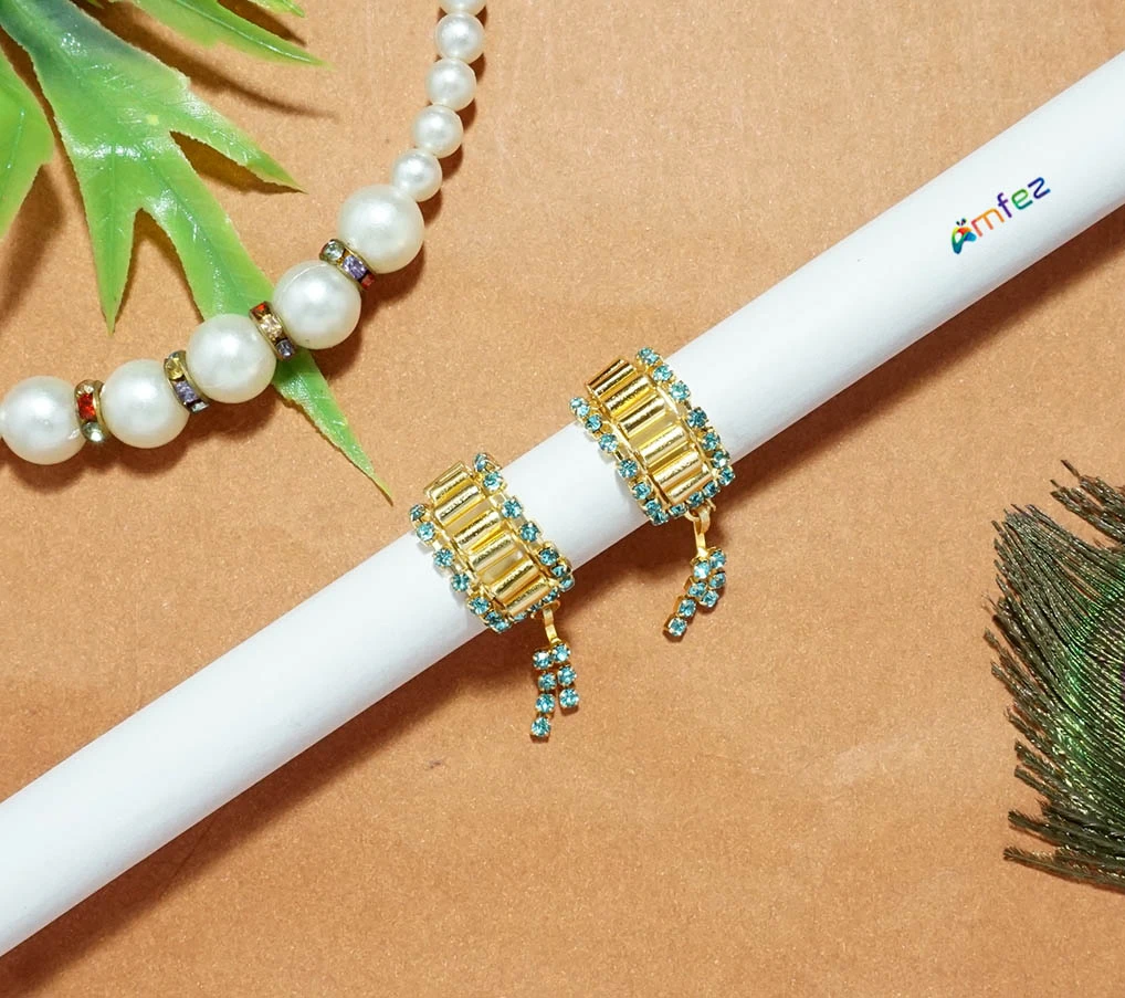 Golden Sky Blue Stone Work Kalira Bracelets