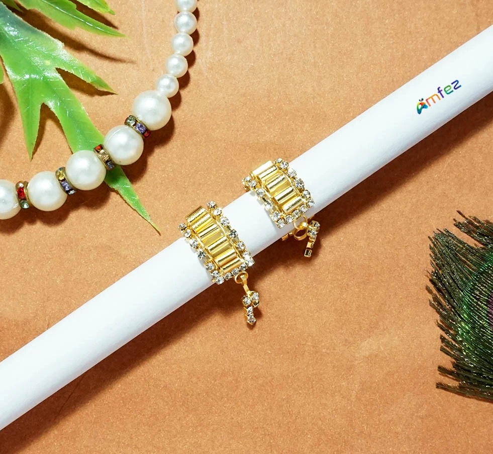 Golden White Stone Work Kalira Bracelets