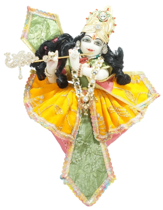 Amfez Multi Gota Embroidery Lace Summer Krishna Ji Dress