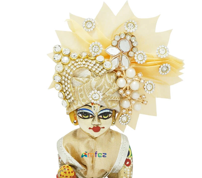 Golden Stone Pearl Patch Work Designer Pagdi