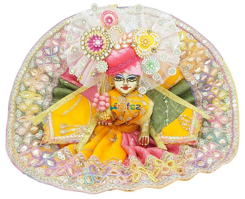Amfez Multi Gota Embroidery Lace Work Laddu Gopal Dress