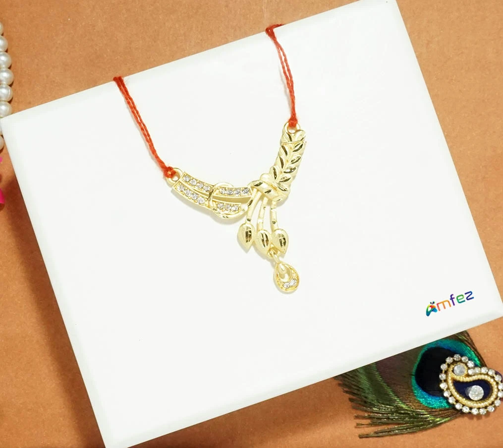 Golden Stone Work Necklace ( Large )