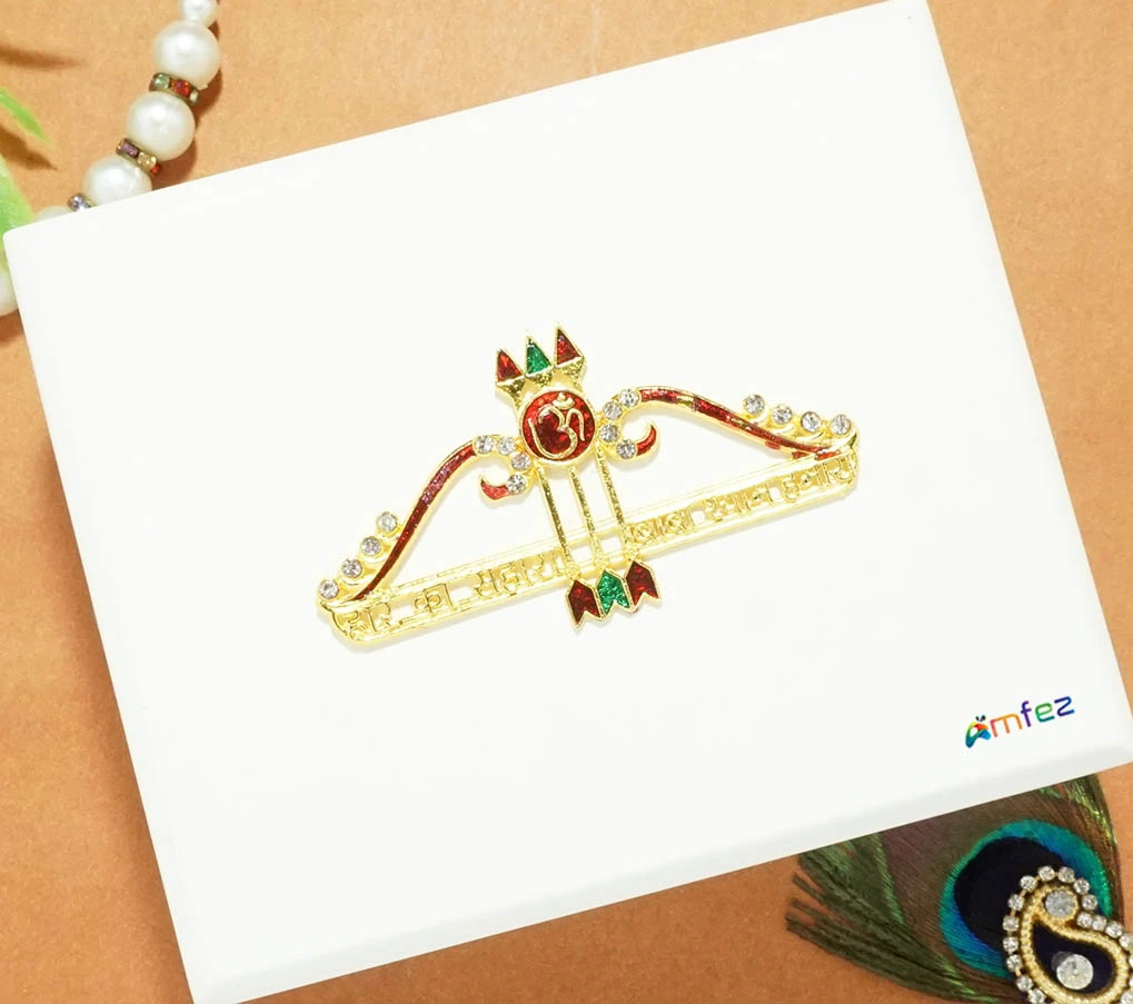 Golden Multi Stone Meena Work Bow Toy