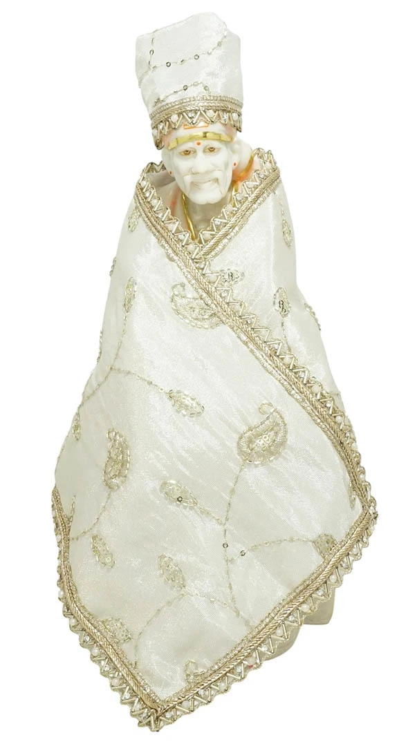 Designer Golden Fancy Lace Work Sai Baba Dress