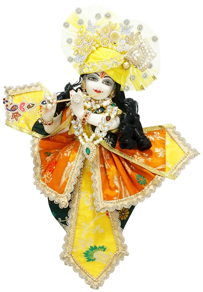 Amfez Multi Embroidery Lace Work Krishna Dress