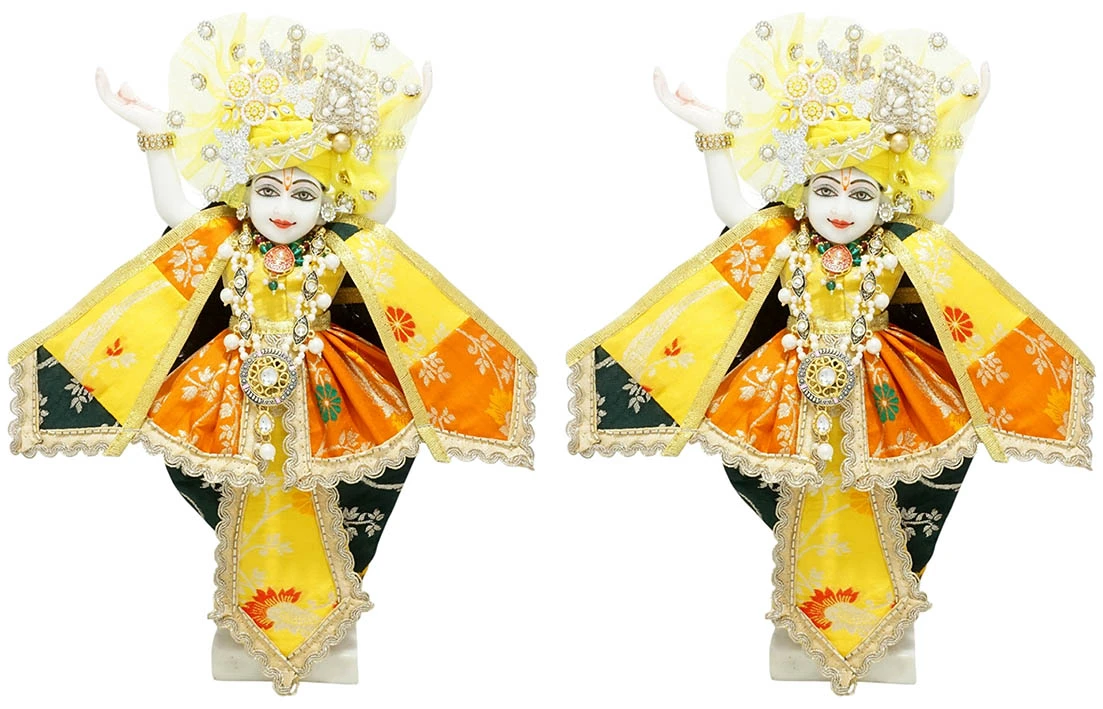 Amfez Multi Embroidery Lace Work Gaur Nitai Dress