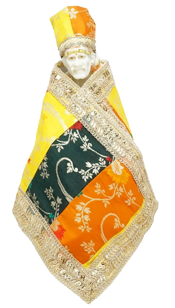 Amfez Multi Embroidery Lace Work Sai Baba Dress