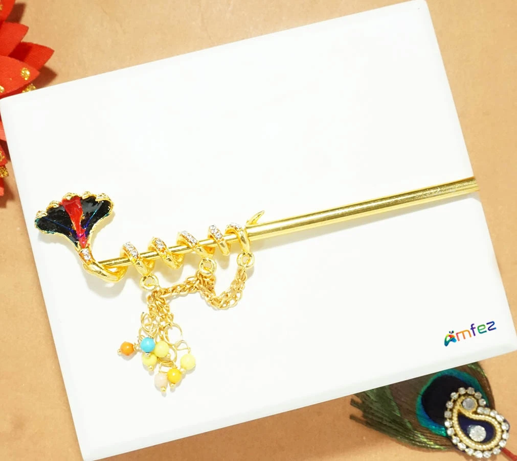 Sheshnag Look Stone Meena Work Flute
