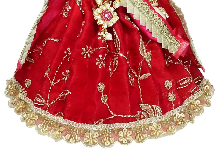 Red Glitter Printed Work Shagun Envelope