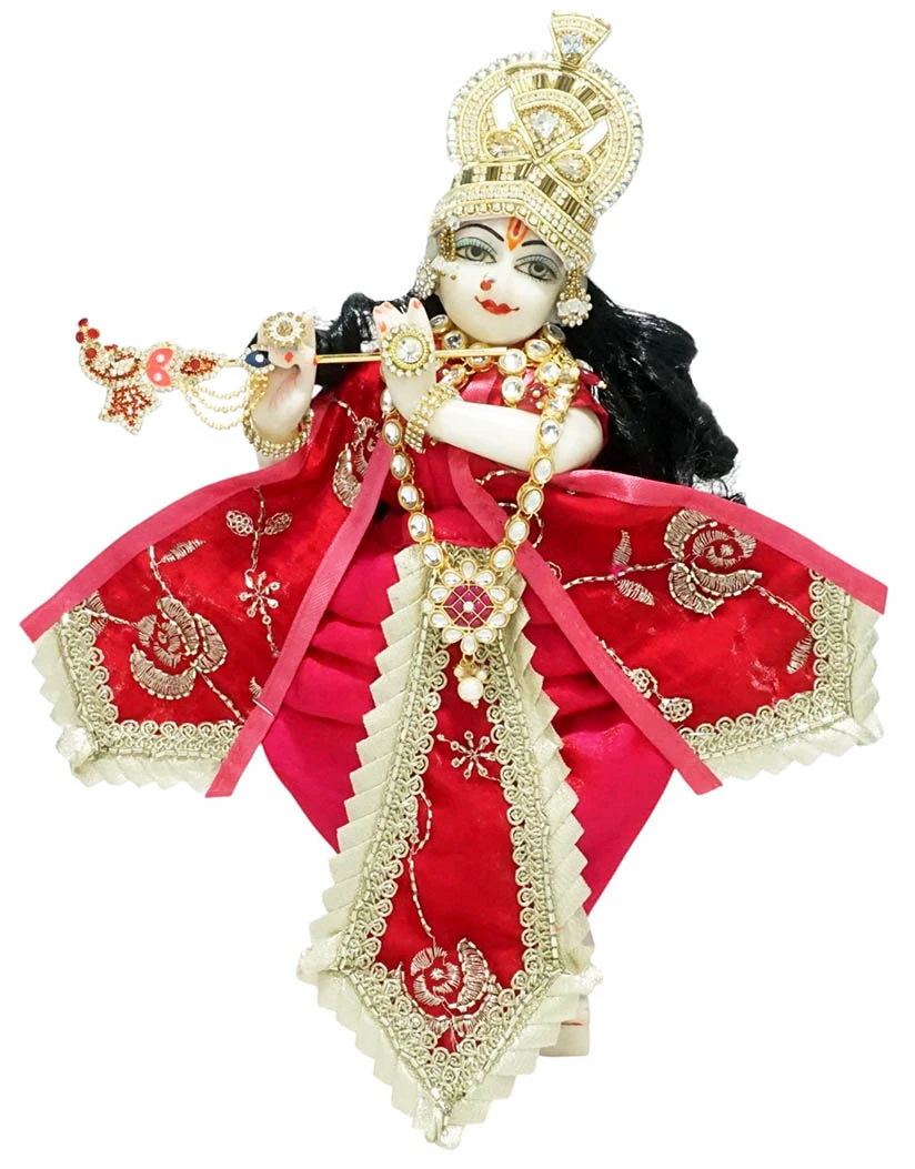 Designer Rani Hand Embroidery Lace Work Krishna Dress