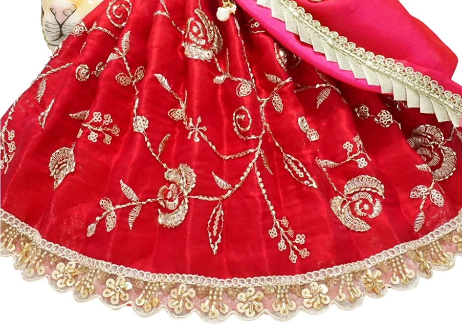 Red Glitter Printed Work Shagun Envelope