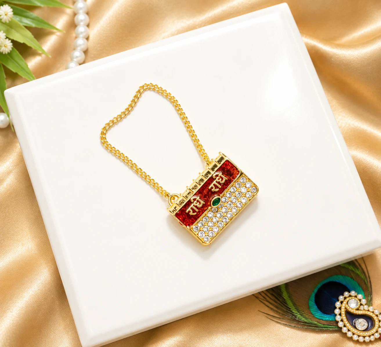 Red Glitter Printed Work Shagun Envelope